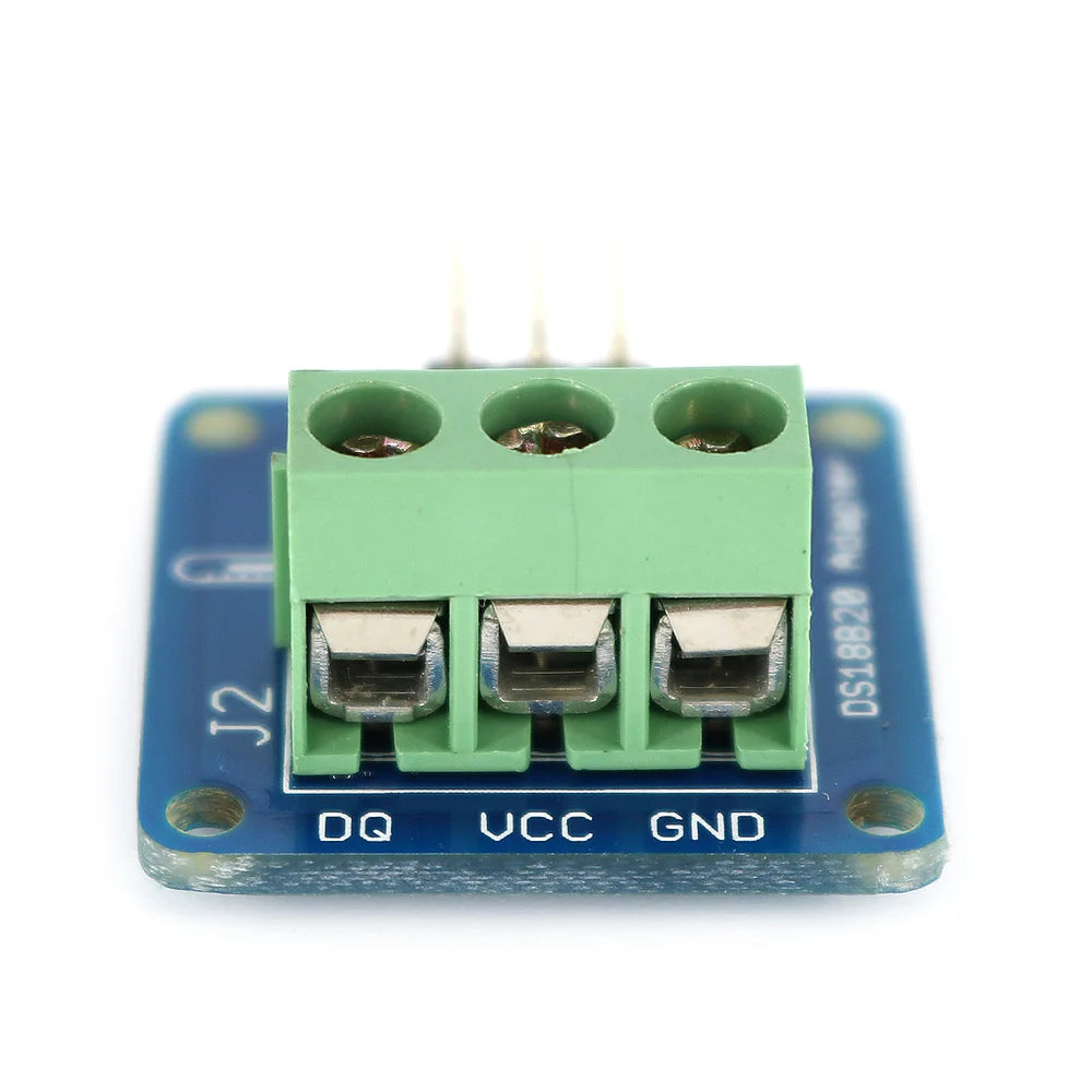 Waterproof DS18B20 Temperature Sensor (100cm) + DS18B20 Adapter Module Compatible for Arduino