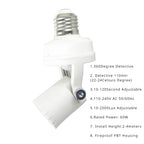 2pcs E27 to E27 3E27 4E27 E12 E17 IR Sense Rotatable AC Outlet Plug LED CFL Lamp Holder Converter Light Socket Bulb Base Adapter