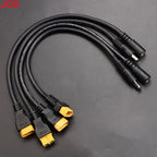 JCD 1pcs 10A Ultra-soft XT60 Plug Male Female Connector to DC 5525/DC5521 Power Cable for Fly Multirotor Field Repairs Apply