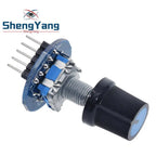 TZT Rotary Encoder Module for Arduino Brick Sensor Development Round Audio Rotating Potentiometer Knob Cap EC11
