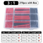102-750pcs 2:1 Thermoresistant Tube Heat Shrink Wrapping Kit Assorted Wire Cable Insulation Sleeving 3:1 Heat Shrink Tube Set