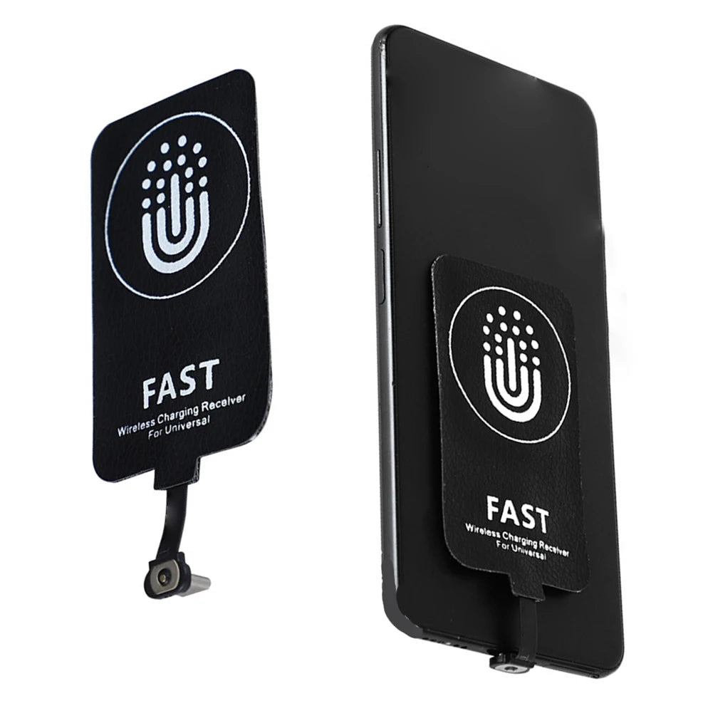 1pc Wireless Charger Adapter Receiver 10W Type-C Wireless Charging Patch Wireless Charging Receiver With Magnetic Charging Cable