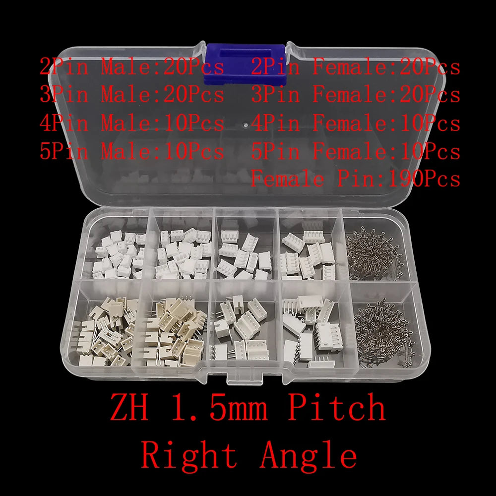 1Box SH 1.0/JST 1.25mm/ZH 1.5mm/PH 2.0mm/SM/SYP/XH 2.54mm/VH 3.96mm Pitch Male Female Housing Terminal Pin Header Wire Connector