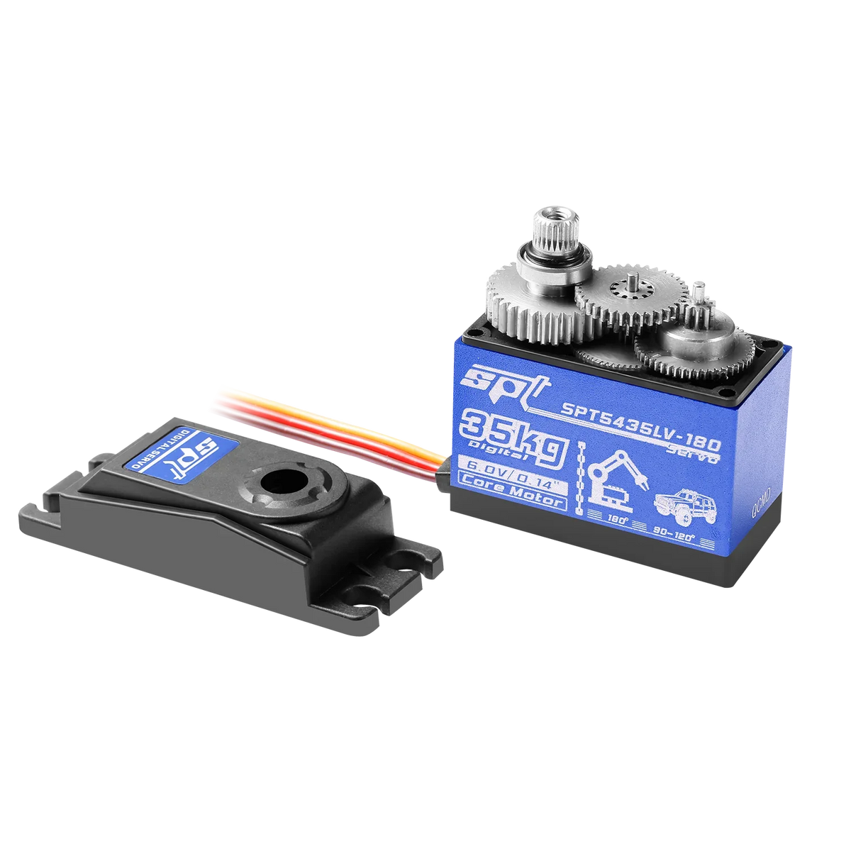 SPT 25KG 35KG Digital RC Servo Large Torque 180° 360° Metal Gear Waterproof Motor for RC Crawler Car SCX10 TRX4 Drift Robot