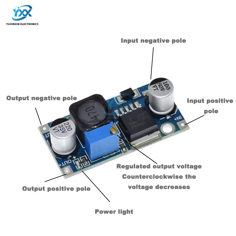 1/3/5/10PCS LM2596 Adjustable DC to DC Step Down Buck Converter Module 3.0-40V to 1.5-35V Power Supply Voltage Regulator for DIY