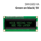 16x2 Character LCD Module Display Screen 162 LCM RED Green White Yellow VA Black Background 5V 3.3V for DIY Projects