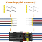 240/352/708/1004pcs boxed car waterproof connector kit male and female pair terminal wire harness plug connector 1-6 holes