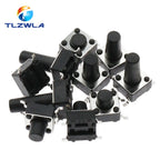 20PCS Tact Push Button Switch 12V Copper 4Pin SMD Micro Switch 6X6X5 4.3 5 5.5 6 7 8 9 10 11 12 13 15MM TV Toys Home Use Button