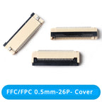 50Pcs/lot FFC FPC Connector 0.5mm 1.0mm 4P/6P/8P/10P/12/14/16/20/24/30/32/40P Pin Flip Type Ribbon Flat Connector Bottom Contact