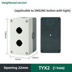 1/2/3/4/5 Hole Button Switch Control Box Button Emergency Stop Dustproof Waterproof IP65 Button Thickened Yellow Gray