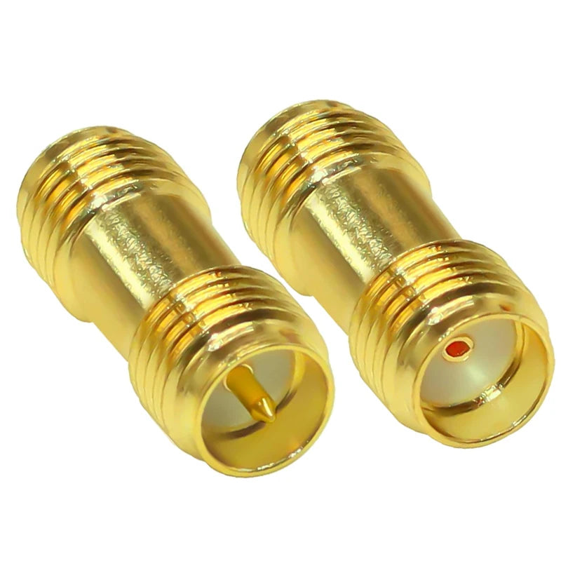 1 Piece SMA Female to RP SMA Female Adapter for Raido Antenna RP-SMA Copper RF Coaxial Connector Converter SMA-K