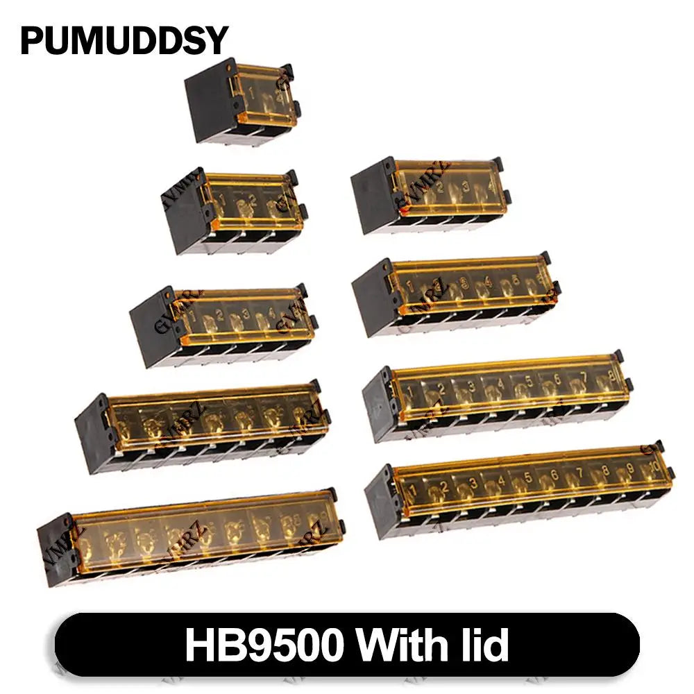 2PCS 2P-10P 2P 3P HB9500 6P 7P 8P 9P 10Pin PCB Screw Terminal Block Connector HB-9500 Lid Barrier Terminal 9.5MM Pitch KF9500