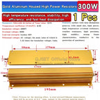 1Pcs 300W RXG24 High Power Gold Aluminum Housed Resistor/Current Limiting Precharge Decoder Resistor 0.1 3 4 5 20 10 Ohm 10K Ohm
