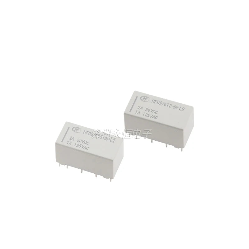 5PCS 5V Coil Bistable Latching Relay DPDT 30VDC 2A 1A 125VAC HFD2/003-S-L2-D HFD2/005-S-L2-D HFD2/012-S-L2-D HFD2/024-S-L2-D