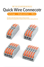 Quick Press Type Electrical Wire Connector Push-in Lever 2-12 Pin Compact Wiring Terminal Universal Splitter Cable Connectors