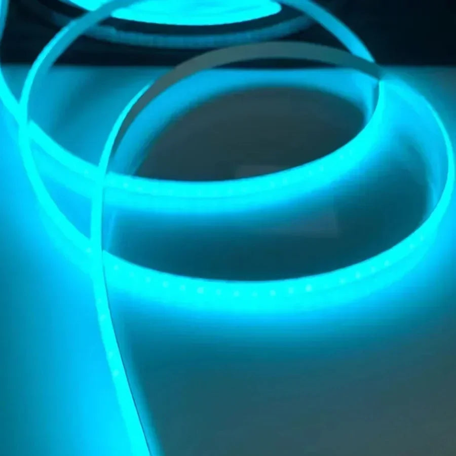 220V COB LED Strip 0.5M-10M Flexible Tape Light Smart IC No Need Driver High Bright 240 LEDs Linear Lighting RA95 Warm Ice Blue