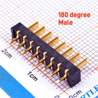 5/20 Pcs Pitch 2.5 MM 8 Positions Female Blade Socket Receptacle Male Header Battery Connector Right Angle Through Holes 7A