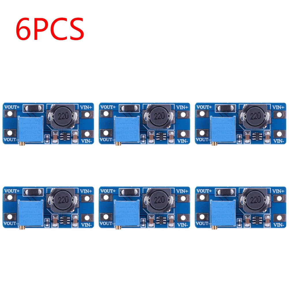 10PCS MT3608 DC-DC Step Up Converter Adjustable Booster Power Supply Module Voltage Regulator 2A Max 2V-24V To 5/9/12/28V