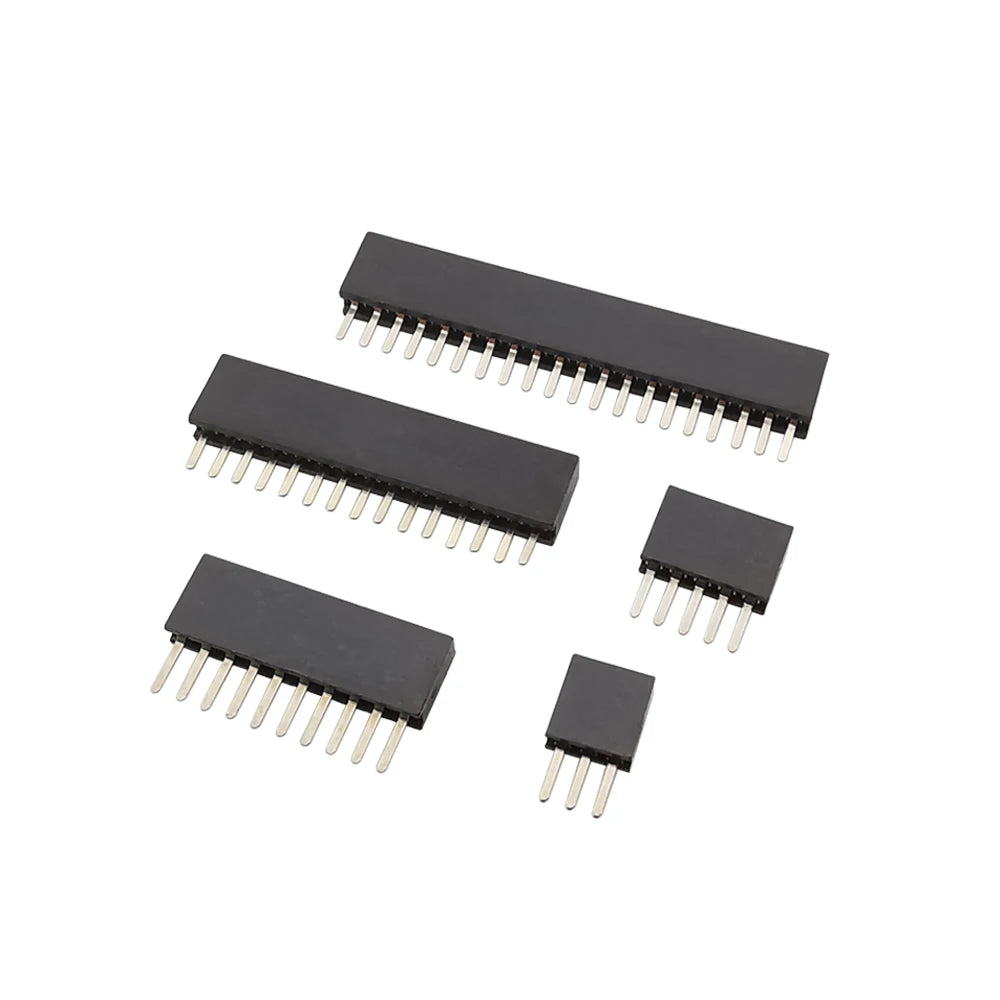10Pcs 1.27 mm Single Row Male Female Plug Socket Breakaway PCB Board Pin Header Connector 1.27 Strip Pinheader 2P-50 Pin