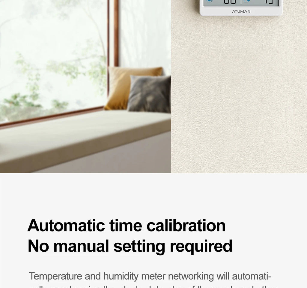 New DUKA TH3 Electronic Temperature Humidity Sensor Wifi Smart Electric Digital Hygrometer Thermometer Clocks Weather Station