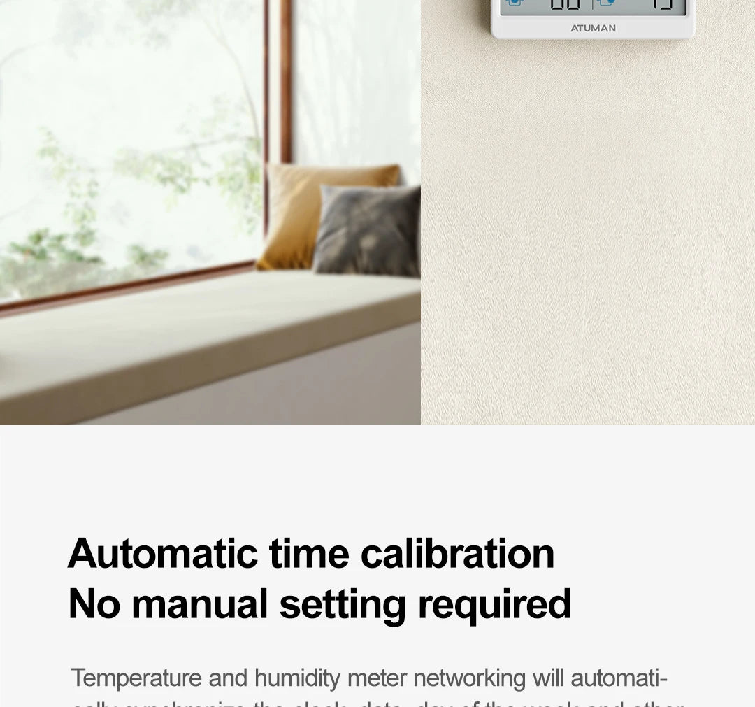 New DUKA TH3 Electronic Temperature Humidity Sensor Wifi Smart Electric Digital Hygrometer Thermometer Clocks Weather Station