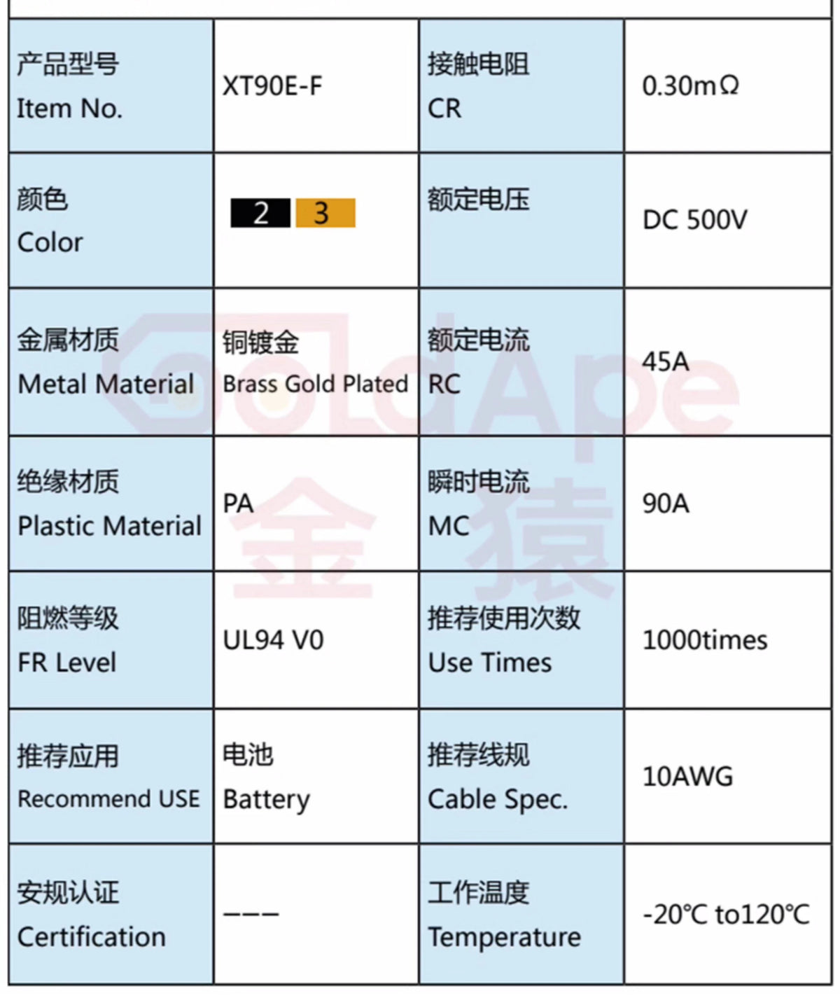 Amass XT90E-F Battery Connector XT90E Female Plug Gold-plated XT90 Mountable Connector Black Socket Or XT90H-M Quickly Charge
