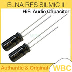 10Pcs/Lot ELNA SILMIC II RFS Series HiFi Audio Capacitor 6.3V 10V 16V 25V 50V 63V 100V 10uF 22uF 47uF 100uF 220uF 470uF 1000uF