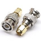 SMA Male Plug to BNC Female M/F Radio Antenna Connector RF Converter M/F Radio Antenna Adapters Kit Coaxial SMA to BNC Adapter