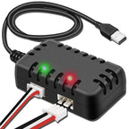 ABNR 2X 7.4V Lipo Battery Charger - RC Car Balance Chargers USB Cable 2-In-1 With XH-3P Plug 1A For 2S Batteries RC Cars