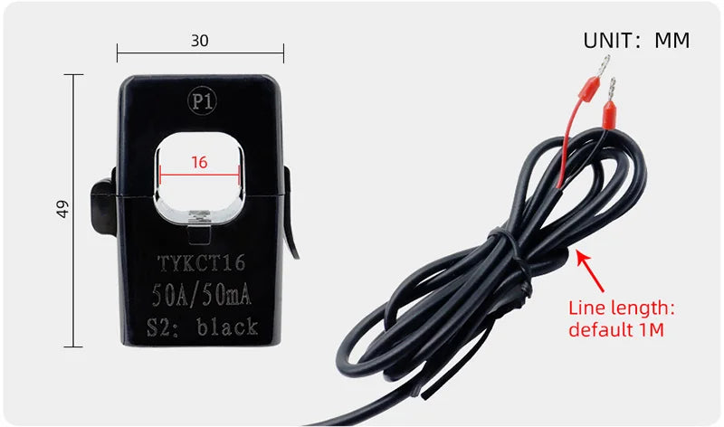 Split Type Current Transformer 2000:1 1000:1 For Electricity Meters CT KCT16 /mA 50A/25mA 100A/100mA