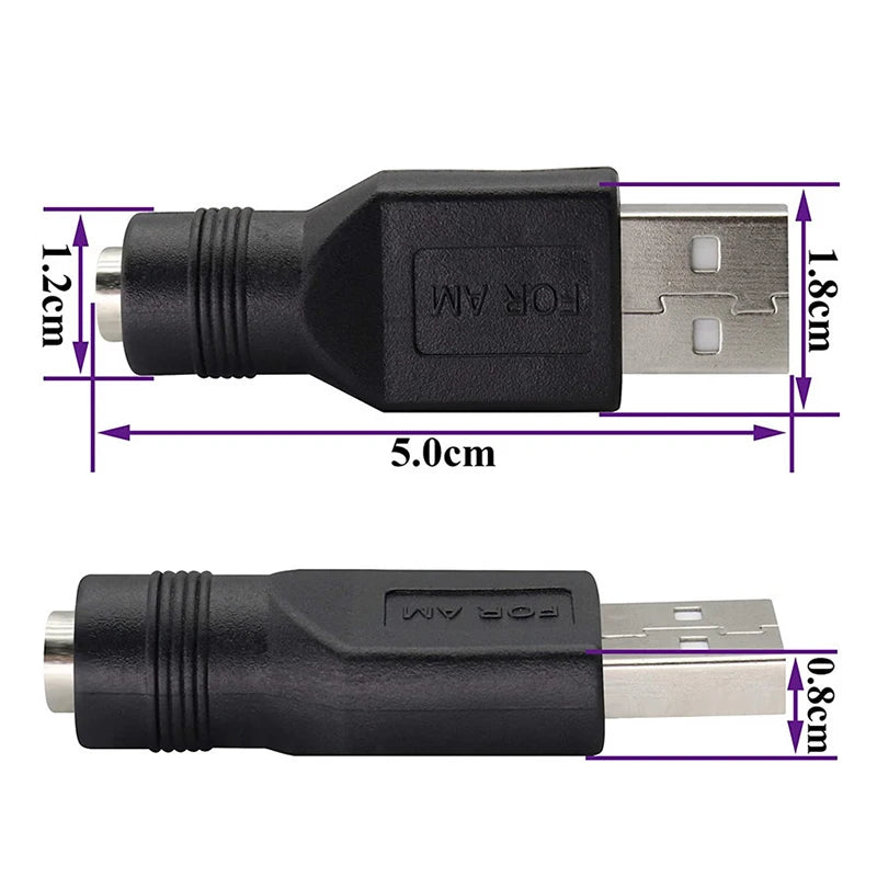AC TO DC Adapter Plug DC Female to USB Male Female DC 5.5 * 2.1MM Power Converter 12V Plug Charging Adapter Converter USB Plug