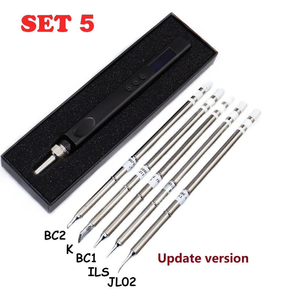 DC12~24V T12 OLED 72W Mini Electric Soldering Iron Adjustable Temperature Portable Solder Welding Station BC2 Tip Tool Not SH72