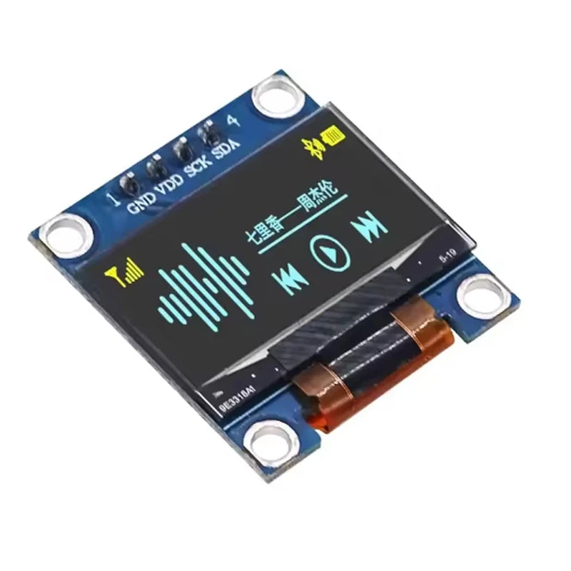 0.96 inch OLED IIC Serial White Display Module 128X64 I2C SSD1306 12864 LCD Screen Board GND VCC SCL SDA 0.96" for Arduino Black
