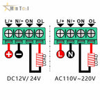 0-999s/min/hour T2310 Digital Time Controller Countdown Timer Switch DC 12V 24V A220VC 110V  Delay Timer Relay Power Supply