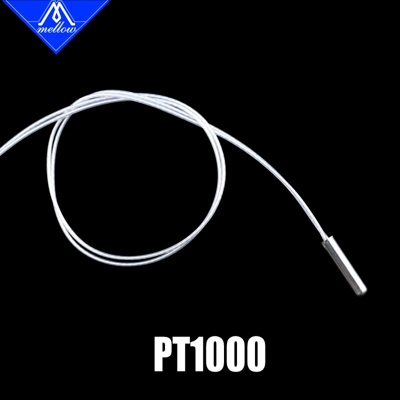 High Temperature Mellow PT1000 Thermistor Cartridge 450 C For Voron Klipper V6 Volcano Dragon Crazy Hotend Heat Block PEEK PEI