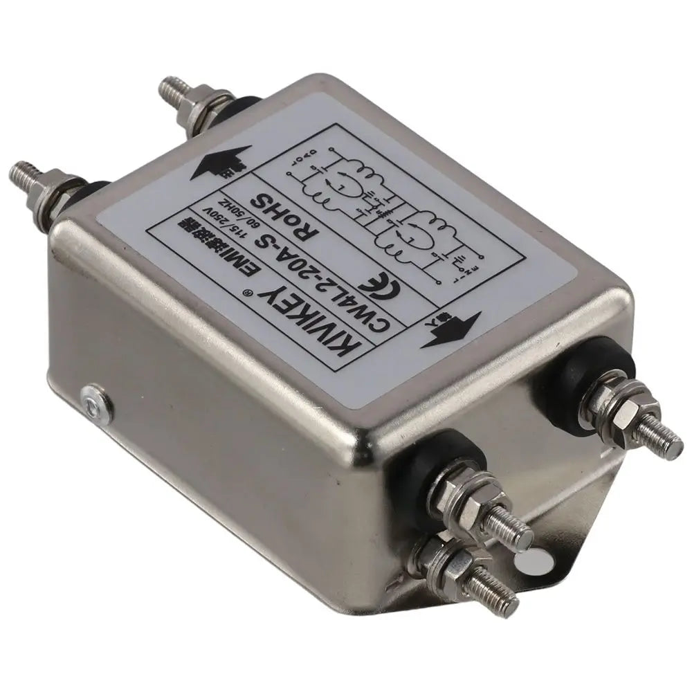 Noise Suppressor Power EMI Filter Termianl Single-Phase Line-Conditioner JREle AC 115/250V 20A CW4L2-20A-S