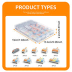 DIY GO 40PCS Lever Wire Connectors Assortment Pack Compact Splicing Connector Kit for Electrical Quick Connection Terminals