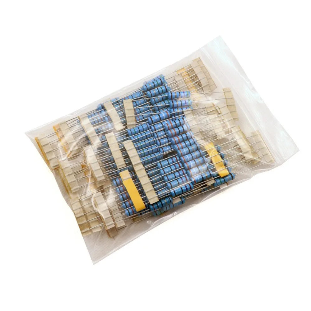 150Pcs 30 Values 2W Metal Film Resistor Kit 1% Tolerance 5 Color Bands 0 1R to 750R Common Values Assortment for Audio Amplifier