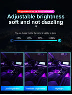 14/18 in 1 Led Acrylic Car Ambient Light RGB 64 213 Color Symphony Acrylic APP Streamer Atmosphere Lamp Kit One Zone Dual Zone