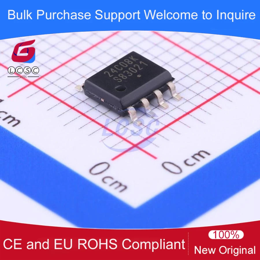 10pieces/Pack CAT24C04WI-GT3 CAT24C08WI-GT3 I2C CMOS Serial EEPROM 4 8Kbit 400kHz SOIC-8 Memory IC Chip Code 24C04K 24C08K