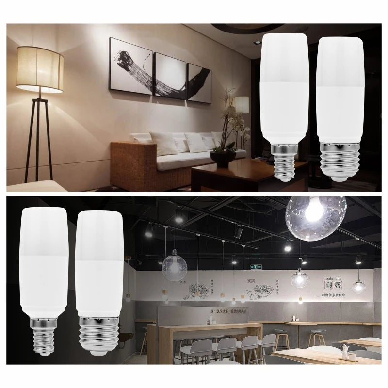No Flicker 5W 10W 15W 20W LED Cylindrical Corn Bulb E27 E14 Light Bulb AC220V LED Lamp Home Decoration Chandelier Candle Light