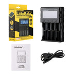LiitoKala Lii-PD2 Lii-PD4 LCD Lipo Battery Charger For 21700 20700 18650 18350 26650 22650 14500 NiMH Smart Full Automatic Stop