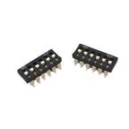 15PCS Black Toggle SMD DIP Switch Module Spacing 2.54MM 24V Patch Type 1 2 3 4 5 6 7 8 10 PIN Quick Dial The Code Switch