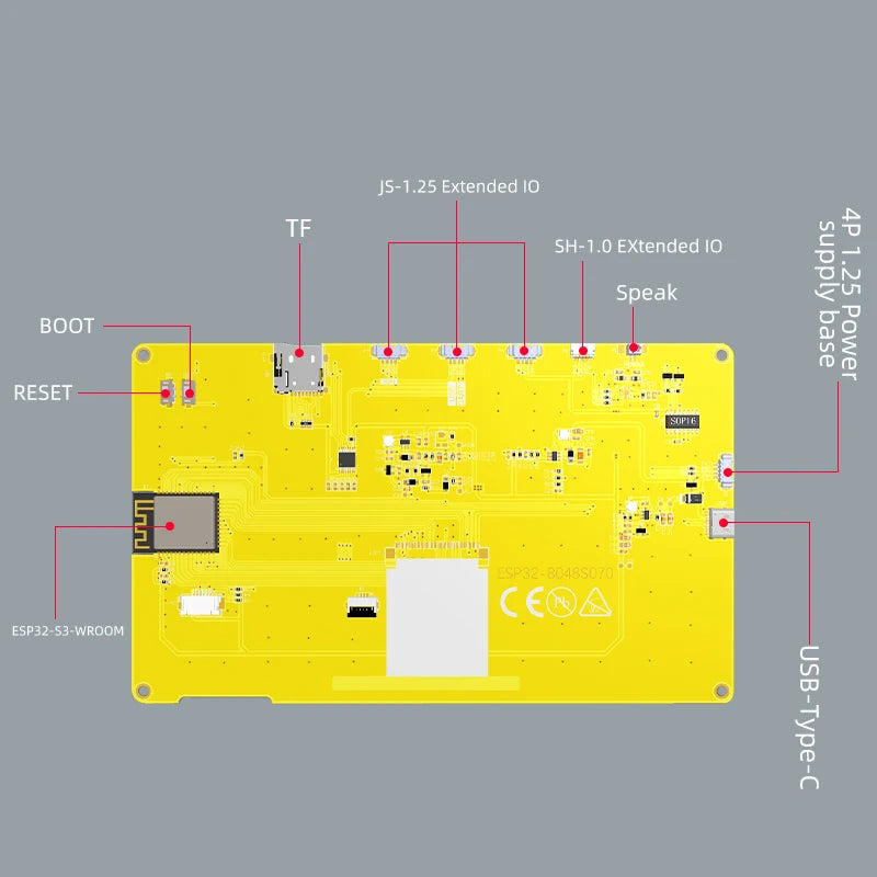ESP32-S3 HMI 8M PSRAM 16M Flash Arduino LVGL WIFI&Bluetooth 7 " 800*480 Smart Display Screen 7 inch RGB LCD TFT Module