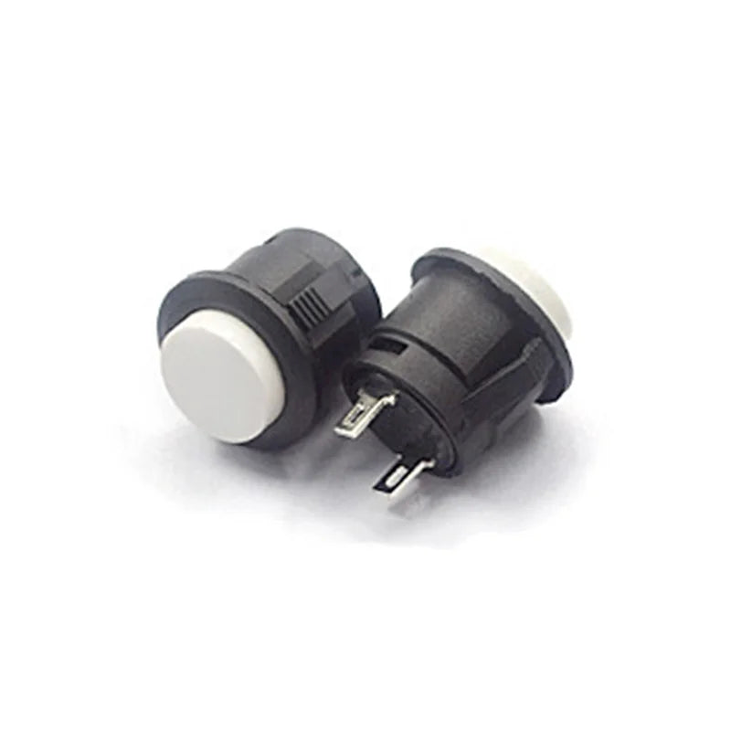 6PCS R13-507 Self Resetting Power Button Card Buckle Switch 16mm round Multiple Panel Mounting without Lock for Electronics