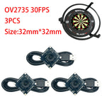 3pcs OV2735 USB Camera 100° No Distortion 30FPS for Autodarts.io Dart Scoring Raspberry Pi Mac Linux