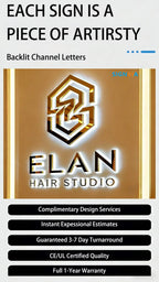 3D Custom Luxury LED Luminous Acrylic Metal Wall Letters - Business Logo Signboard for Cafe Wall Decor & Commercial Advertising