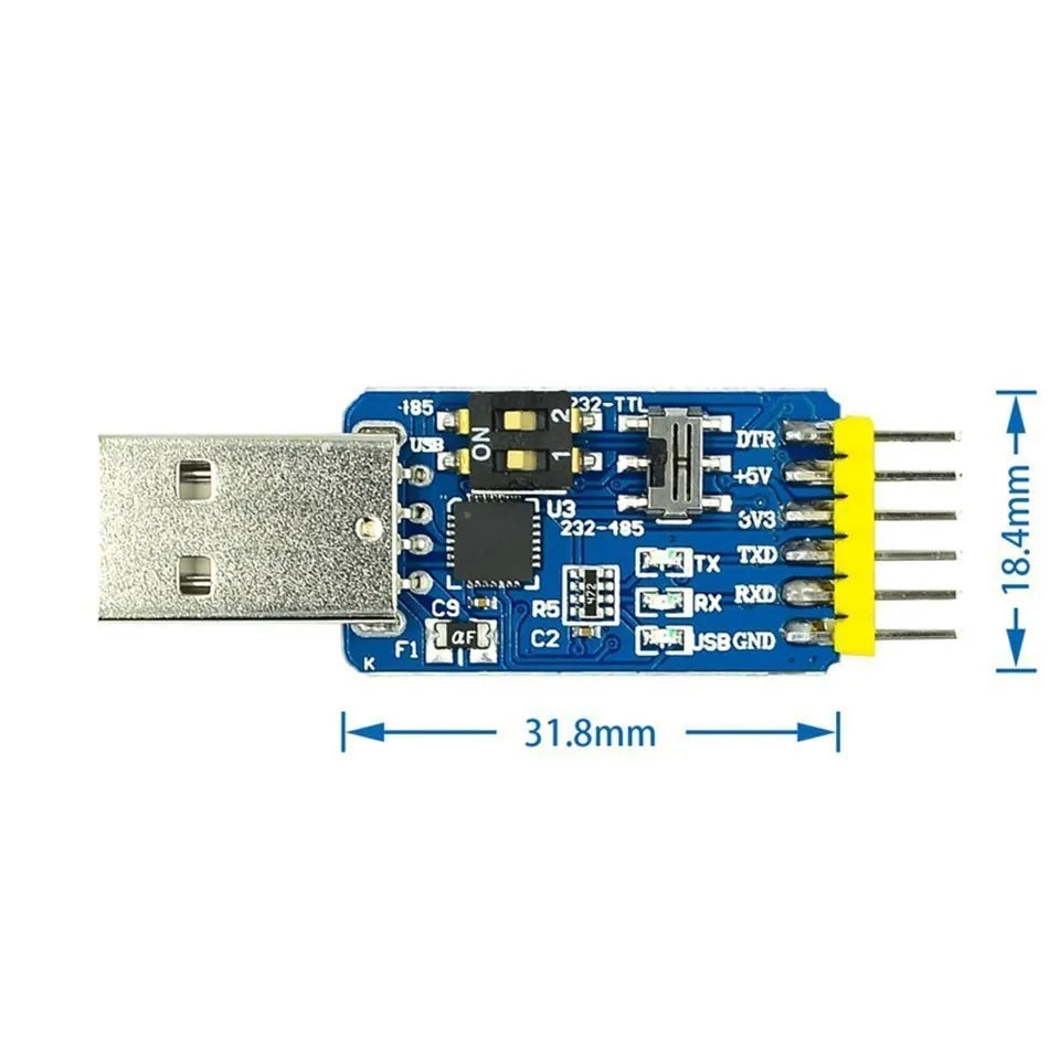 1-10PCS CP2102 USB-UART 6-in-1 Multifunctional(USB-TTL/RS485/232,TTL-RS232/485,232 to 485) Serial Adapter for Arduino