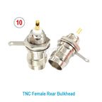 1PCS L16 N/Q9 BNC/TNC/UHF Flange Connector Male Plug/Female Jack 4-Holes Flange Panel Chassis Mount Coaxial Solder Nickel Plated