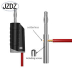 JZDZ 5pcs 4MM Safety Stackable Banana Plug High Quality Welding-free Connector for Multimeter DIY Assembly Tools J.10056